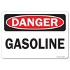 Signmission Safety Sign, OSHA Danger, 3.5" Height, Gasoline, Landscape, D-35-L-19380 OS-DS-D-35-L-19380